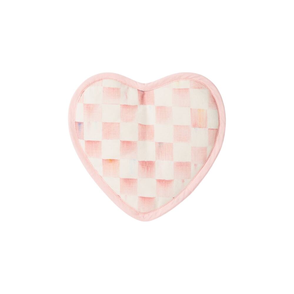 MACKENZIE-CHILDS Rosy Check Heart Potholder